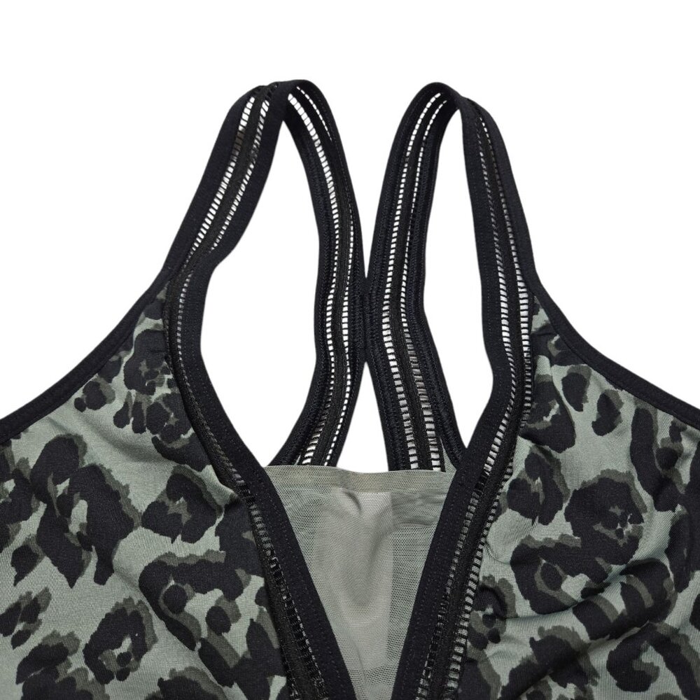 Victorias Secret Sports Bra Womens Small Green Animal Print Activewear Top - Picture 6 of 11